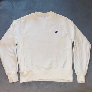 White Champion Crewneck